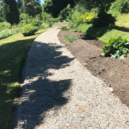 Pose de gravier blanc pour allée-chemin Douarnenez